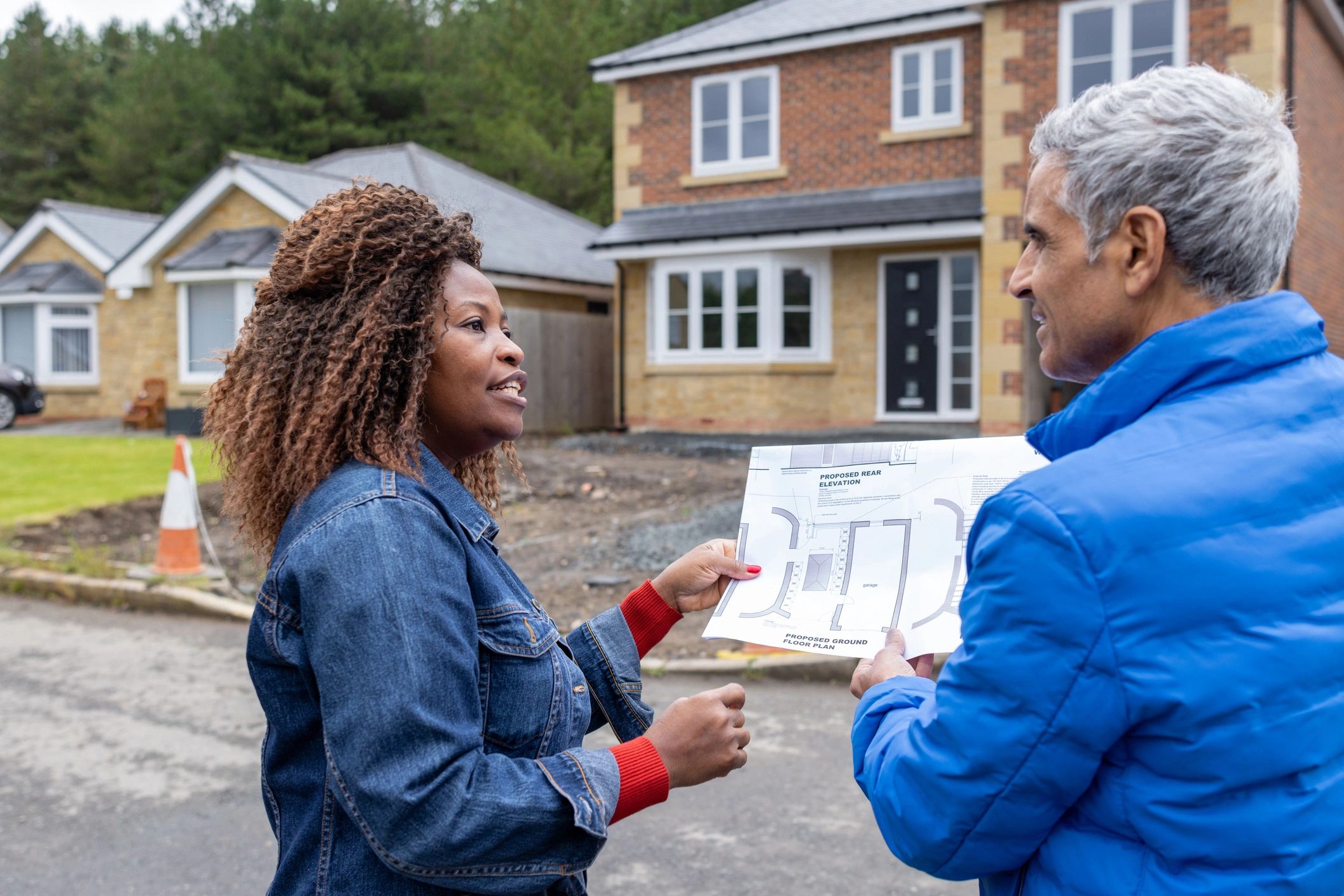 Property consultation with plans